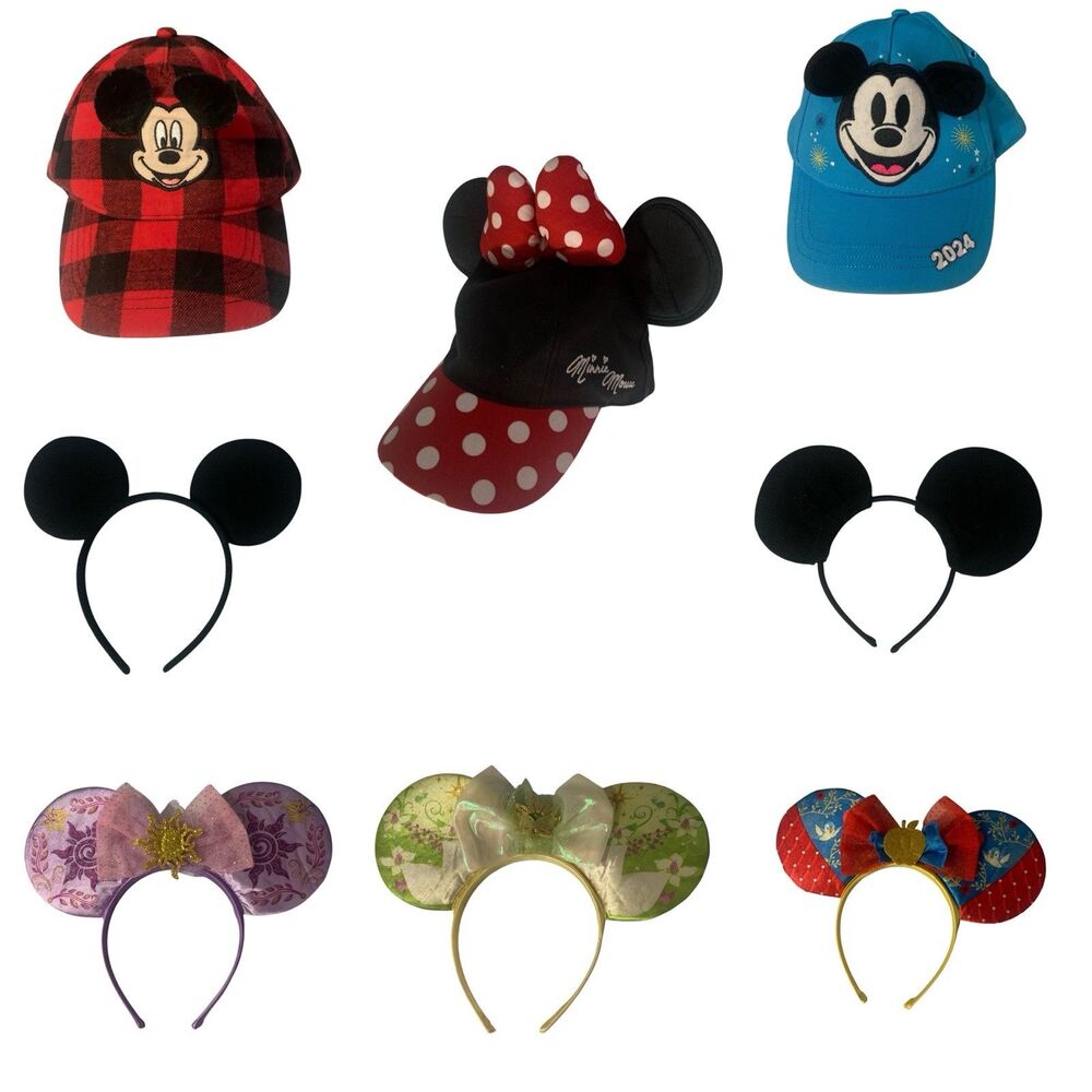 Disney Mickey Minnie Mouse Ears Headband Hat Princess Adult Kids Tiana Park